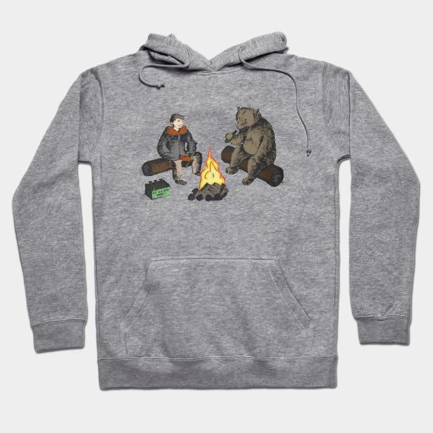 Camping Bear Hoodie by patsyhanson